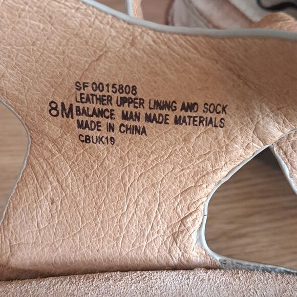 Sofft Bali Women 8 Silver Leather Slingback Open Toe Low Heel Sandals - Picture 8 of 12